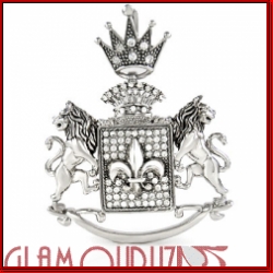 Silver W/Crown & Lion Royalty Pendant