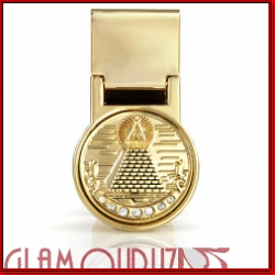 Gold Egyptian Pyramid Money Clip