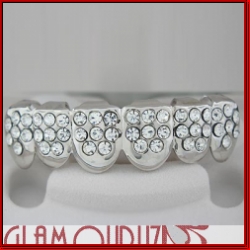 Fourty Eight Points of Ice Rhodium Plated Playa Grillz