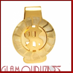 Cash Symbol Gold Money Clip