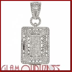 Full of ice block design silver bling bling pendant