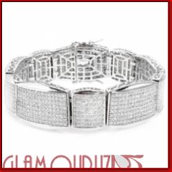 Sterling Silver Micro Pave White King of Kings Bracelet