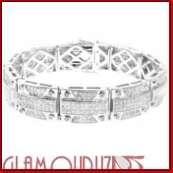 Sterling Silver Micro Pave White Show & Tell Bracelet