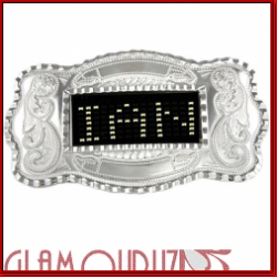 Brand New Exclusive Western White Mini LED Buckle