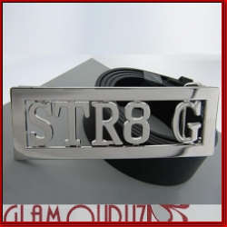 Custom Belt Buckle (Silver Plated Letters)