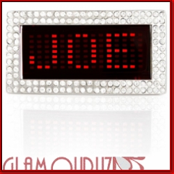 Mini-LED Scrolling Text Iced Out Belt Buckle