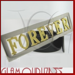 Silver Plated Buckles with Gold Plated Letters/Numbers