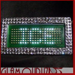 Mini-LED Scrolling White Text Iced Out Name Buckle
