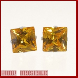 All Iced Out Princess Cut Cubic Zarconia Earrings