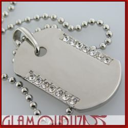 Up In Arms Silver Engravable Dog Tag