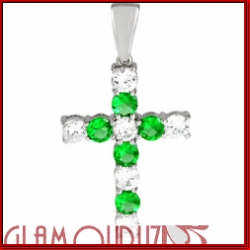 Exclusive Stone Bezel Green Cross