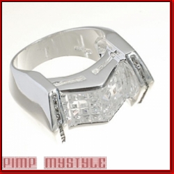 Bow Down Sterling Silver Iced Ring