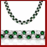 Platinum Edition 346 Green & Clear Stones Chain