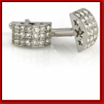 Curved, Mad Bling silver cuff link