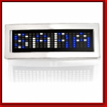 Silver Blue & White LED Buckle