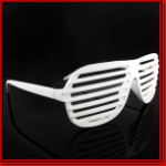 All White Plastic Grill Lens Sunglasses