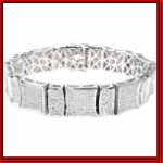 Sterling Silver Micro Pave White grindin Bracelet