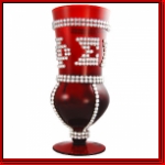 Lil Jon Style Red Glass Pimp Cup With Greek Letters