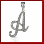 Micropave Initial Pendants