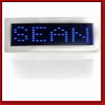 LED Scrolling Blue Text Name Digital LED Belt Buckle