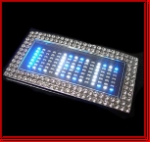 Mini-LED Scrolling Blue Text Iced Out Name Buckle