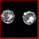 Silver Ice Stud Magnetic Earring