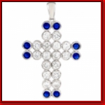 Exclusive Double Stone Bezel Blue Cross