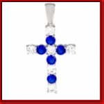 Exclusive Stone Bezel Blue Cross