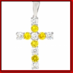 Exclusive Stone Bezel Yellow Cross