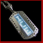 Scrolling White Text LED Dog Tag