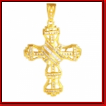 Sash Of Clear Ice Golden Cross