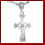 Iced out cubic centered cross