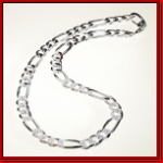 Solid Sterling Silver Chain 250Figaro