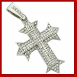 Full of Ice Silver Jagged Cross